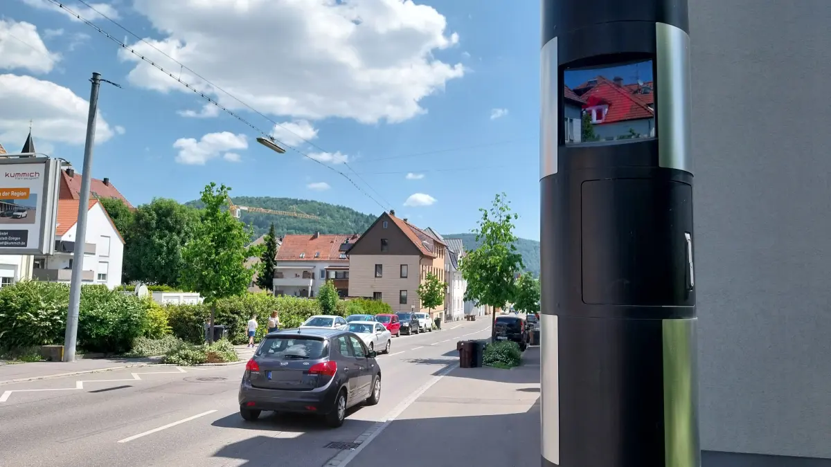 Der stationäre Blitzer in der Schillerstraße in Ebingen