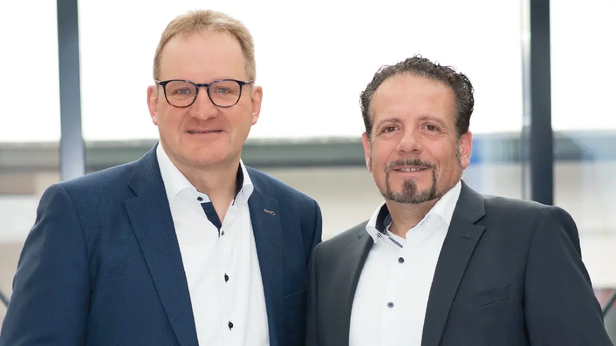 Die Vorstände der Onstmettinger Bank: Vorstandssprecher Dieter Boss (links) und Vorstandsmitglied Armin Schmid