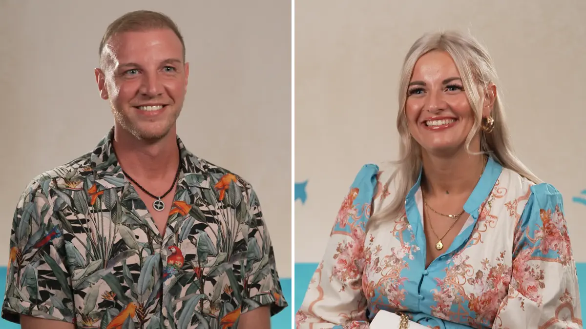 Collage von Benny aus Horb und Lisa aus Dresden. Sie trafen sich zum Blind-Date in der Kuppel-Show "First Dates Hotel" auf Mallorca. +++ Bilder dürfen nur mit dem Hinweis und Verlinkung auf RTL+ verwendet werden +++