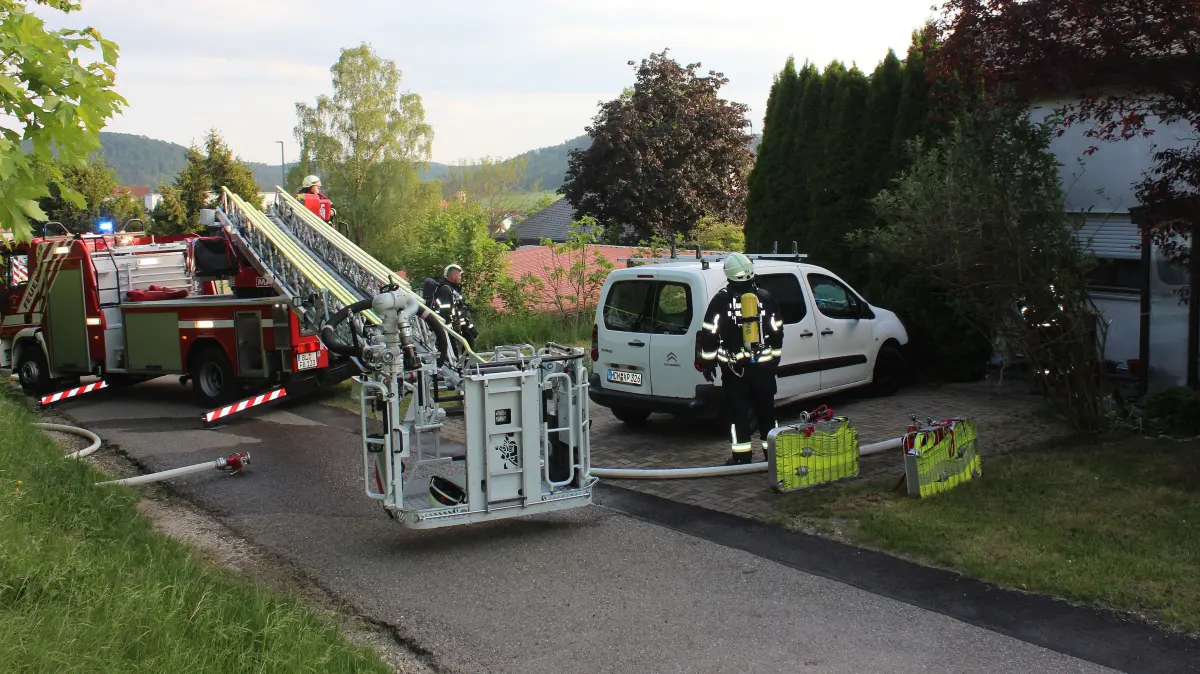 Gebäudebrand Melchingen Pfaffenbergstraße