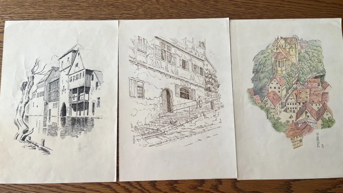 Kunst Zeichnung Richard Mende Horb Haigerloch Holger Dopp Empfingen