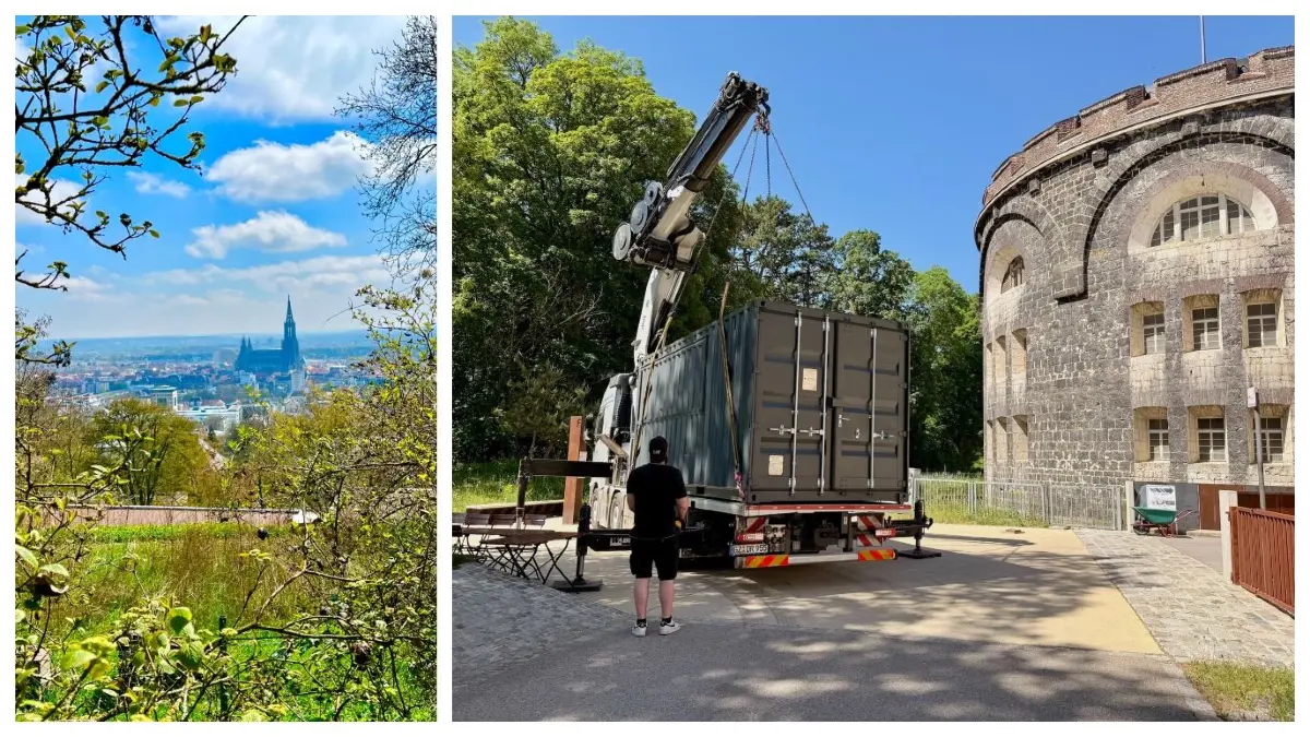 Gerade wird der neue Pop-Up-Kiosk aufgebaut – nächste Woche gehts los mit Stadtblick.