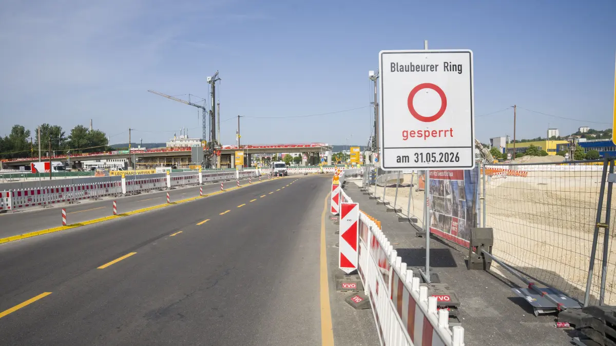 Blaubeurer Ring von Sonntag, 6 Uhr, bis Montag, 5 Uhr, komplett gesperrt