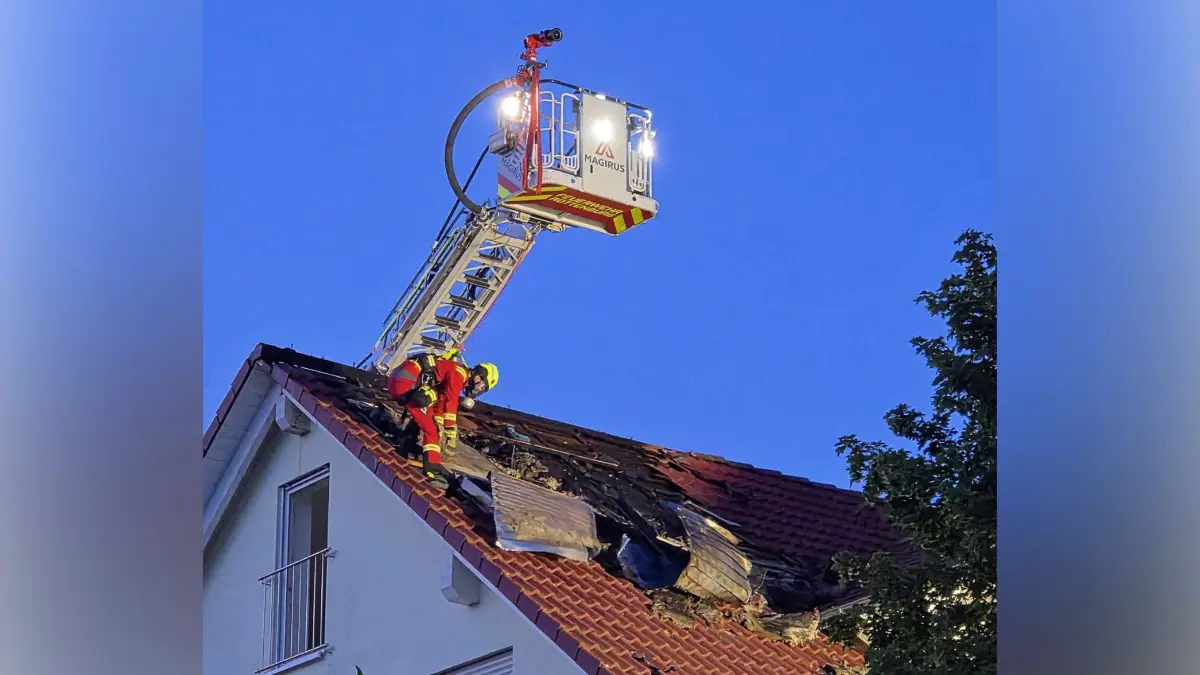 Dachstuhlbrand in Ergenzingen