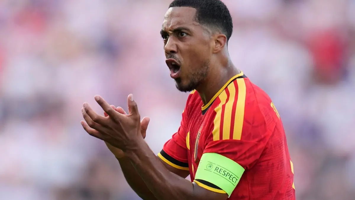 Kroatien - Belgien: 02.06.2026, Kroatien, Rijeka: Fußball, Männer: Länderspiele, Kroatien - Belgien, Belgiens Youri Tielemans reagiert. Foto: Darko Bandic/AP/dpa +++ dpa-Bildfunk +++