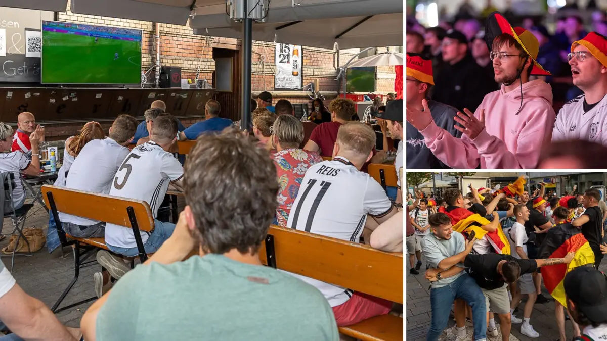 Beim Fußball fahren die Gefühle Achterbahn. Beim Public Viewing in .