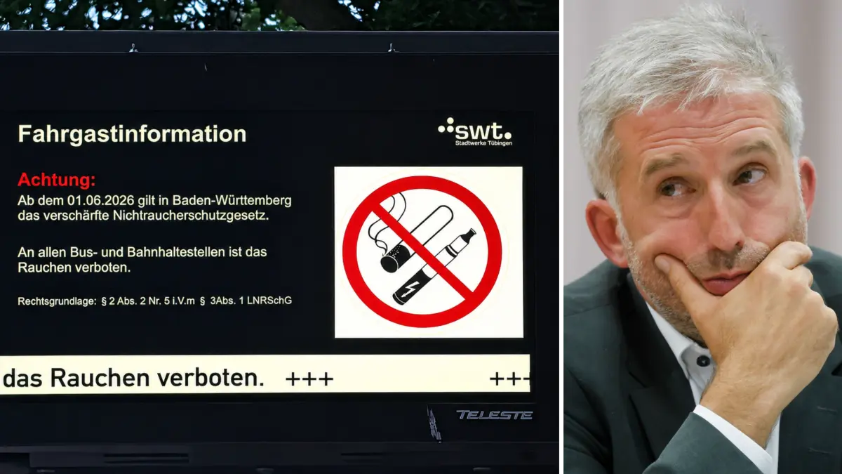 Nicht mit ihm: Tübingens OB Boris Palmer denkt nicht daran, seine Ordnungskräfte damit zu behelligen, Raucher an Haltestellen zu kontrollieren. Auf den Anzeigetafeln an Tübinger Haltestellen wird dennoch alle paar Sekunden auf das seit 1. Juni verschärfte Nichtraucherschutzgesetz hingewiesen.