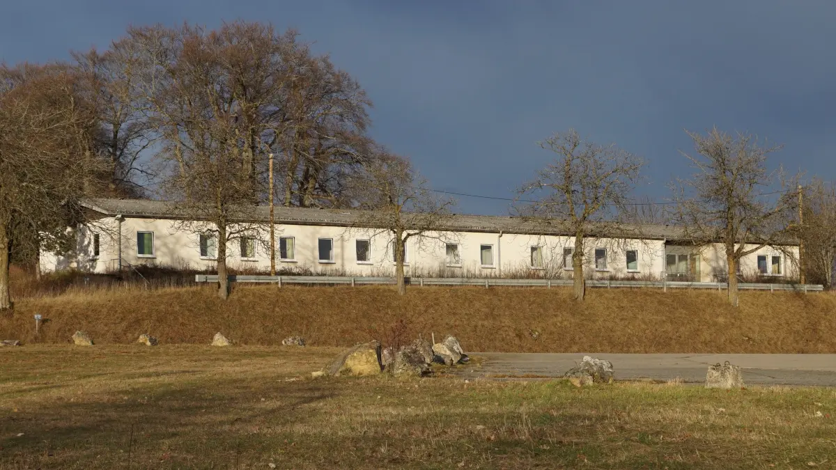 Im L‑förmigen Gebäude Poste U.S. im Alten Lager (heute Albgut) in Münsingen waren die US-amerikanischen Soldaten untergebracht.