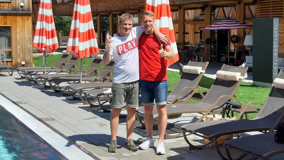 Helmut Bruckner (links) und Marcus Ziegler einst bei ihrem ersten Treffen