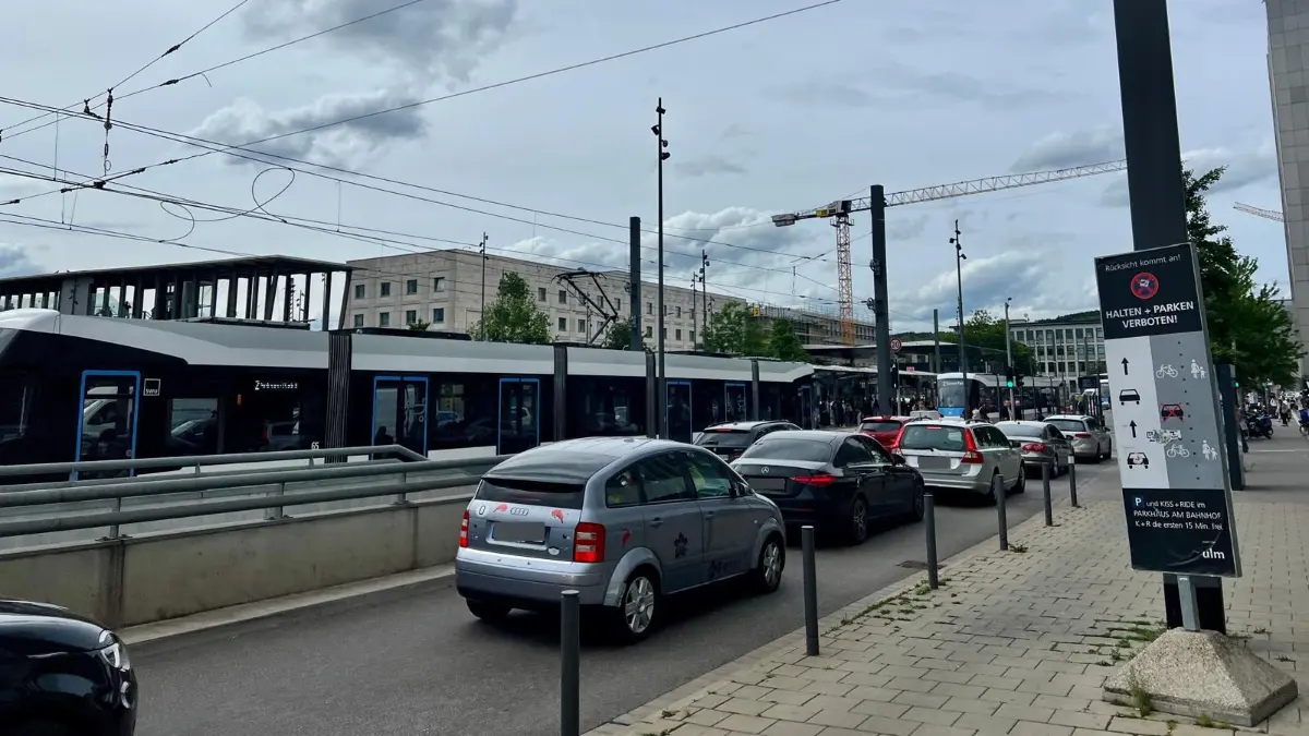 Mega-Stau in Ulm am 9.6.26.