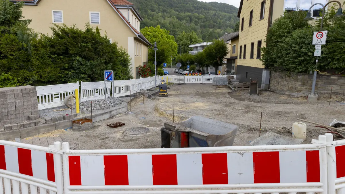 Bad Ditzenbach - Baustelle Gartenstraße/Hauptstraße