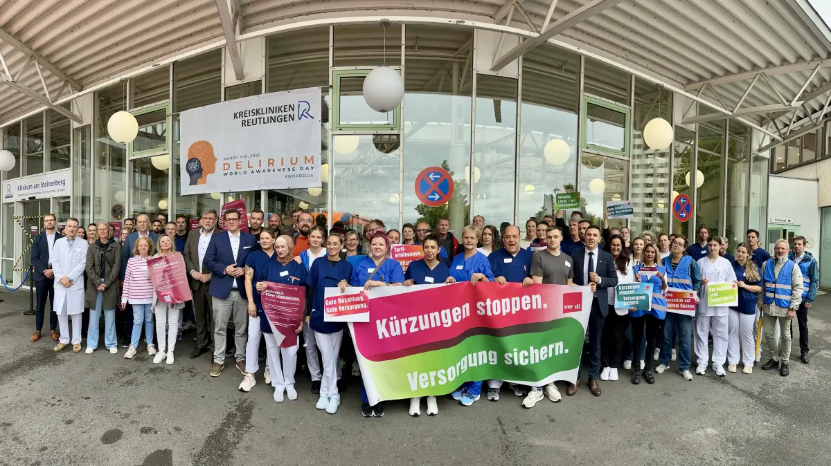 Kreiskliniken Reutlingen Klinikum Steinenberg Aktionstag Beitragsstabilisierungsgesetz Fiedler Nusser Menton