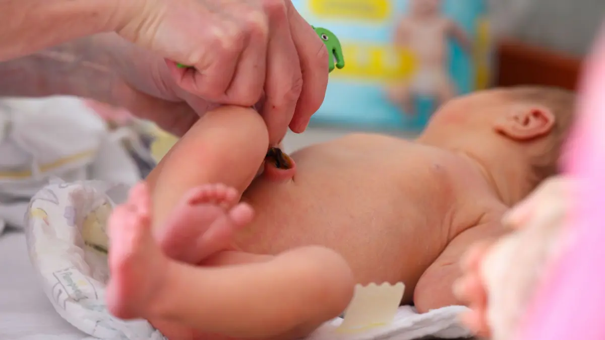 Geburten in Thüringen: ARCHIV - 09.04.2026, Sachsen, Chemnitz: Eine Kinderkrankenschwester wickelt ein Neugeborenes nach dem Wiegen auf der Neugeborenenstation im DRK-Krankenhaus Chemnitz. (zu dpa: «Thüringen erlebt Rekordtief bei Geburtenzahlen») Foto: Hendrik Schmidt/dpa +++ dpa-Bildfunk +++