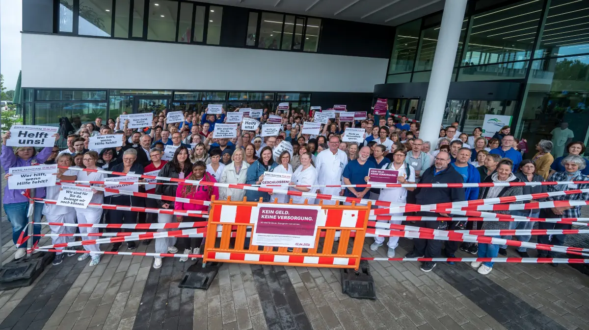 Göppingen: BWKG-Aktionstag am ALB FILS KLINIKUM – "Kein Geld. Keine Versorgung. Wir sind für Sie da. Solange wir noch können."