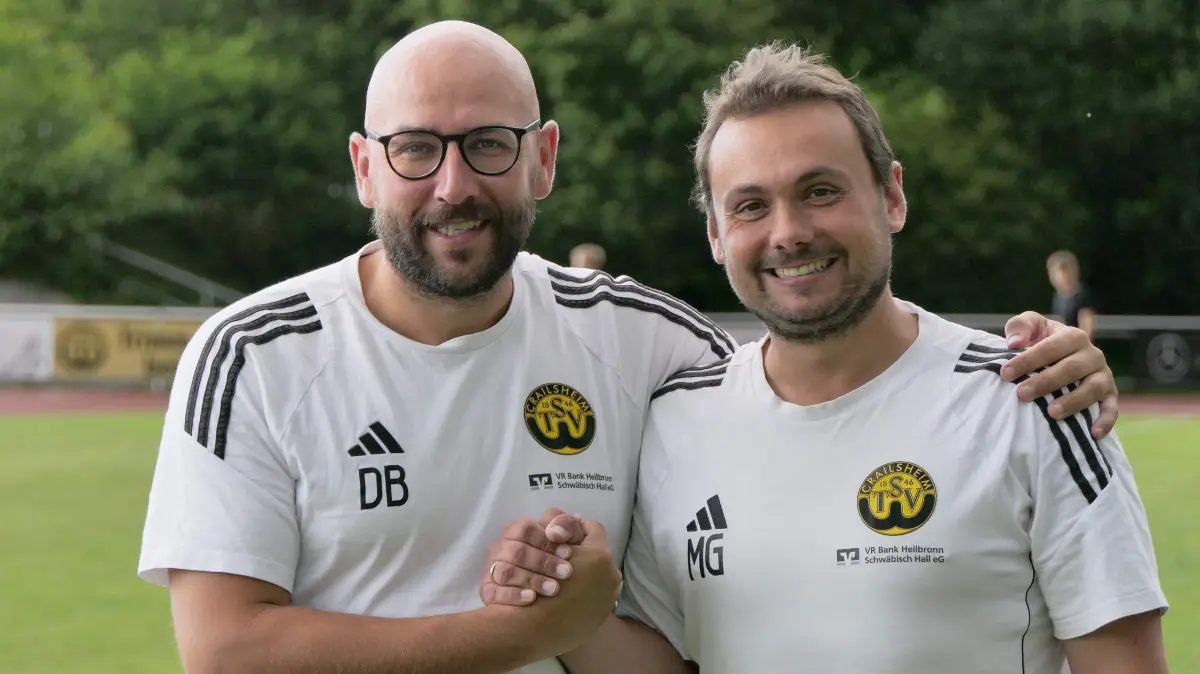Freunde und Vereinskollegen: Dirk Brenner (links) und Michael Gebhardt haben als sportlicher Leiter und Trainer den Fußball-Landesligisten TSV Crailsheim in den vergangenen Jahren maßgeblich geprägt.