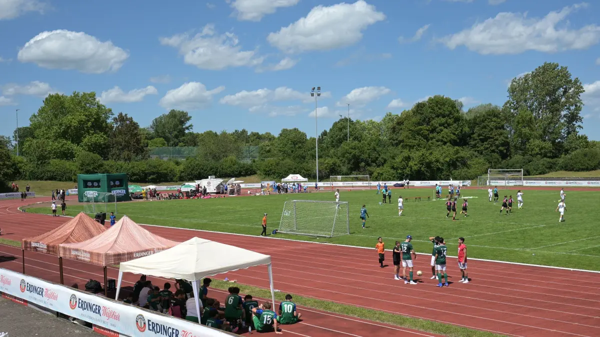 Fussball | ERDINGER Meister-Cup 2026-: Fussball | Vorrunden-Turnier / ERDINGER Meister-Cup 2026 // 2026-06-13 // Foto: JoBaur // FC Gelaende / Carl-Diem-Stadion