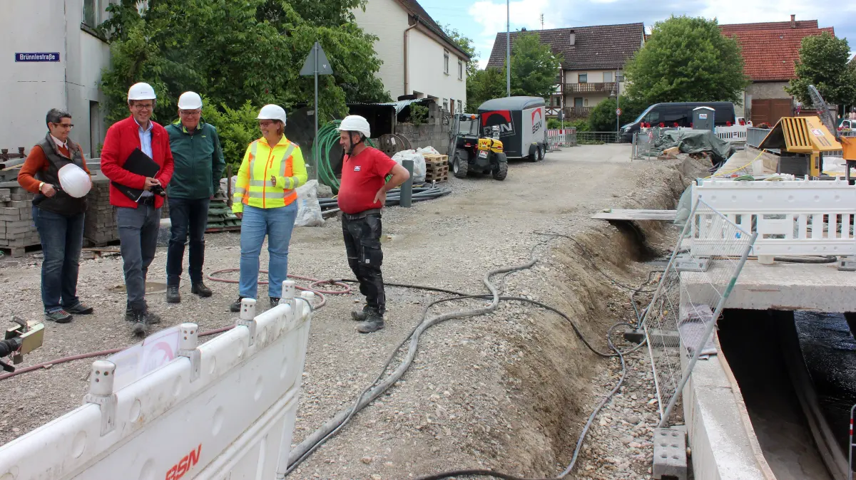 Hechingen Stetten Verdohlung Starzel Bauarbeiten