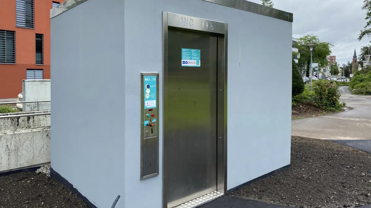 Die neue öffentliche Toilette: Unisex und ganz schön teuer.