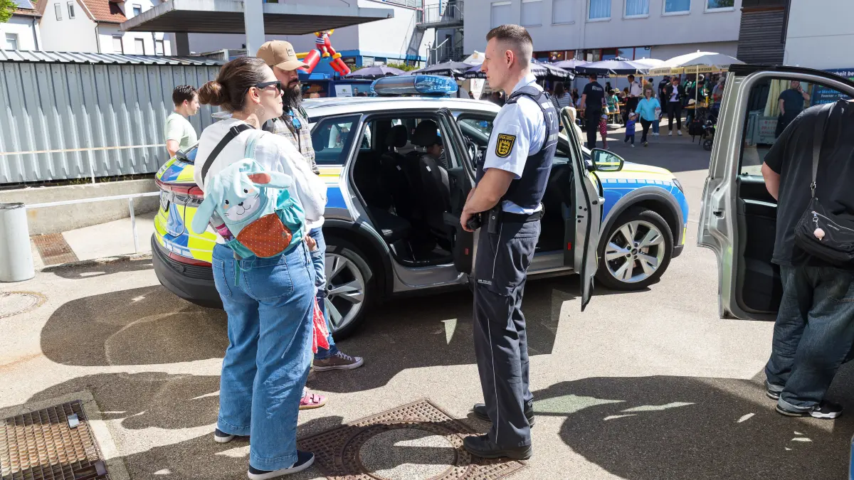 Tag der offenen Tür bei der Geislinger Feuerwehr, Polizei und Amtsgericht; Polizei;
25.04.2026; Geislingen, Polizeirevier.
Foto: Thomas Madel
