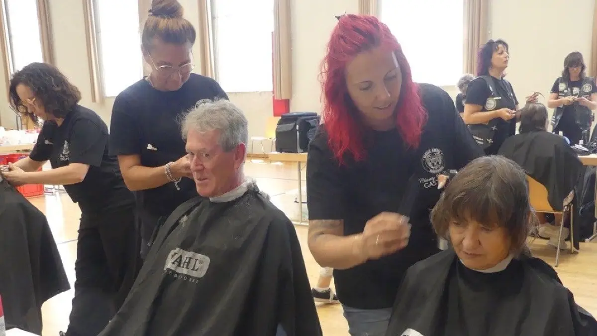 Die Barber Angels bei der Arbeit in Balingen.