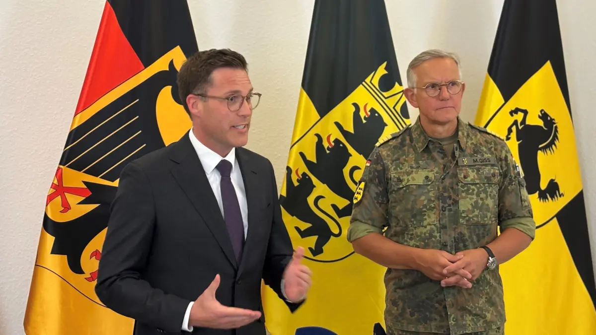 Antrittsbesuch des baden-württembergischen Innenministers Manuel Hagel (CDU) beim Landeskommando der Bundeswehr.