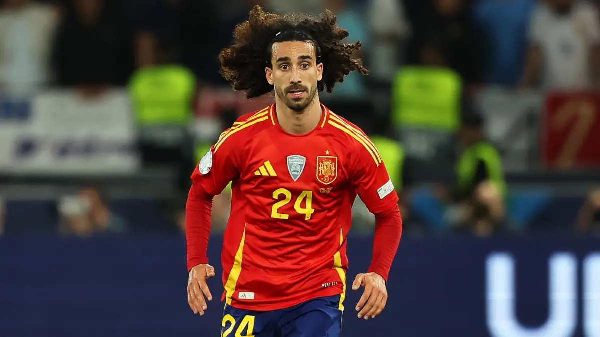 Marc Cucurella: ARCHIV - 05.06.2025, Baden-Württemberg, Stuttgart: Fußball: Nations League A, Spanien - Frankreich, Play-off-Runde, Halbfinale, Stuttgart Arena, Spaniens Marc Cucurella in Aktion. (zu dpa: «Offiziell: Cucurella unterschreibt bei Real Vertrag bis 2032») Foto: Christian Charisius/dpa +++ dpa-Bildfunk +++