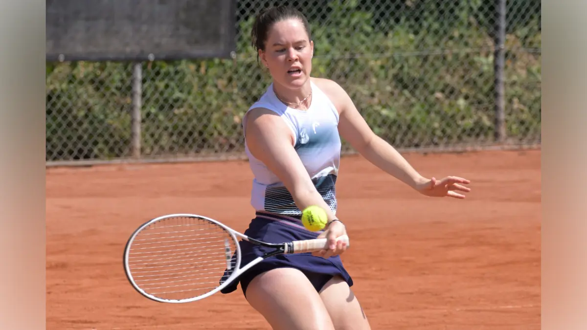 TC Tuebingen vs. TC Hechingen Tennis, Wuerttembergliga, 4.Spieltag, Saison 2025, 19.07.2025 : Antonia Blattner (TC Tuebingen)TC Tuebingen vs. TC Hechingen Tennis, Wuerttembergliga, 4.Spieltag, Saison 2025, 19.07.2025 Foto: Eibner-Pressefoto/ Tobias Baur