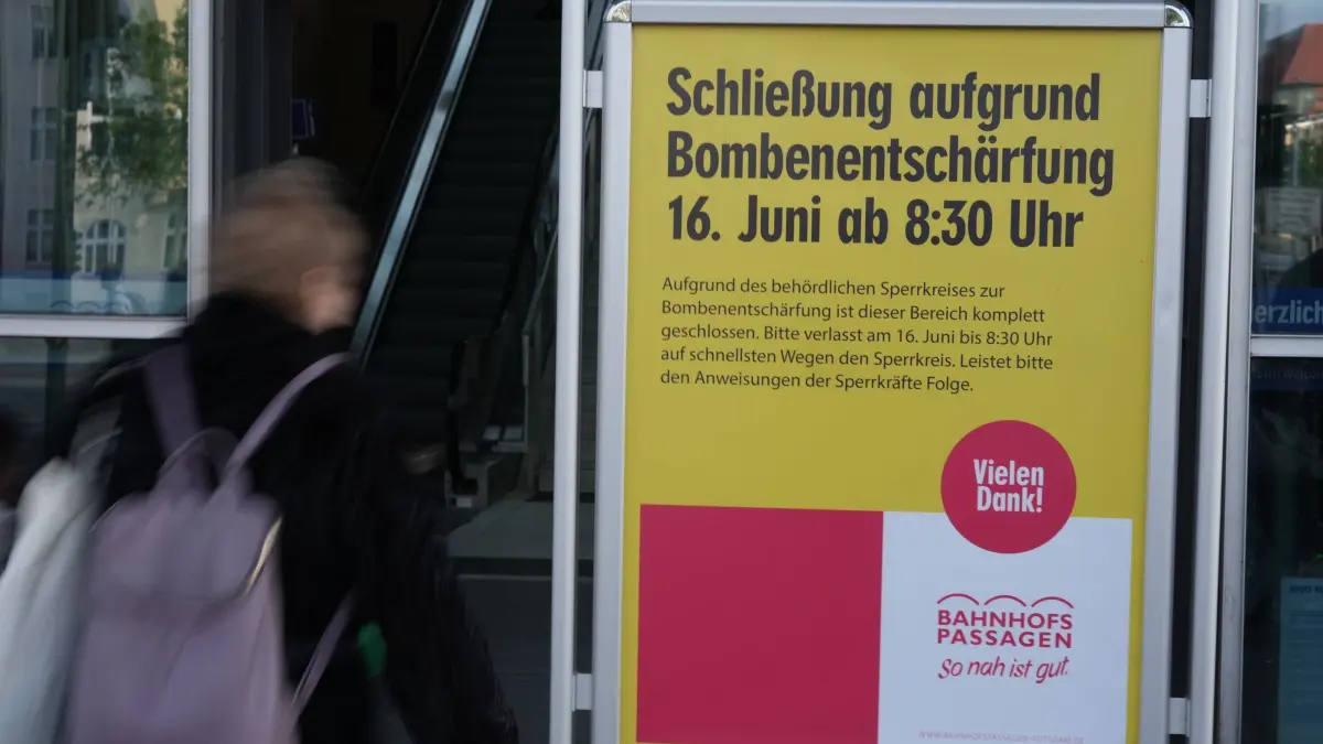 Bombenentschärfung in der Potsdamer Innenstadt