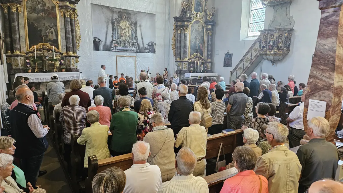 Der Besucherandrang bei der Heiligen Messe am vergangenen Sonntag war groß.