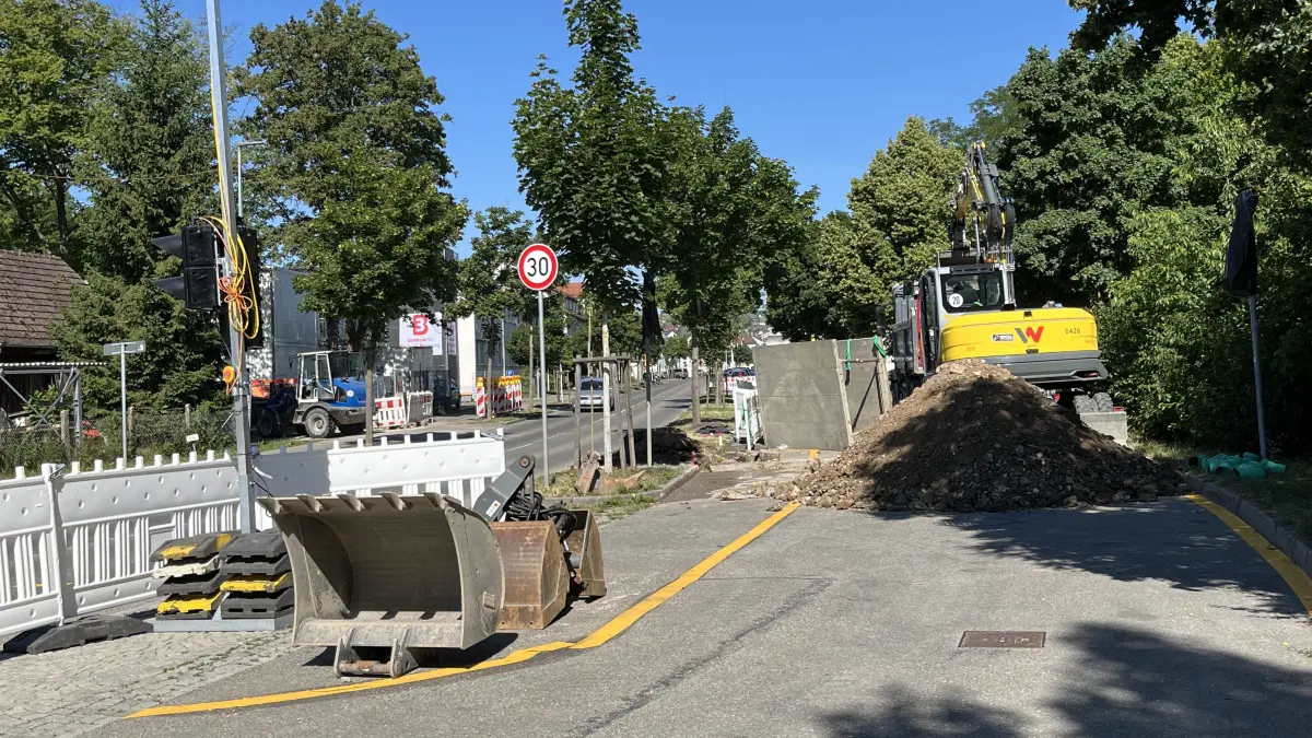 An der Tübinger Straße in Rottenburg wird gebaut