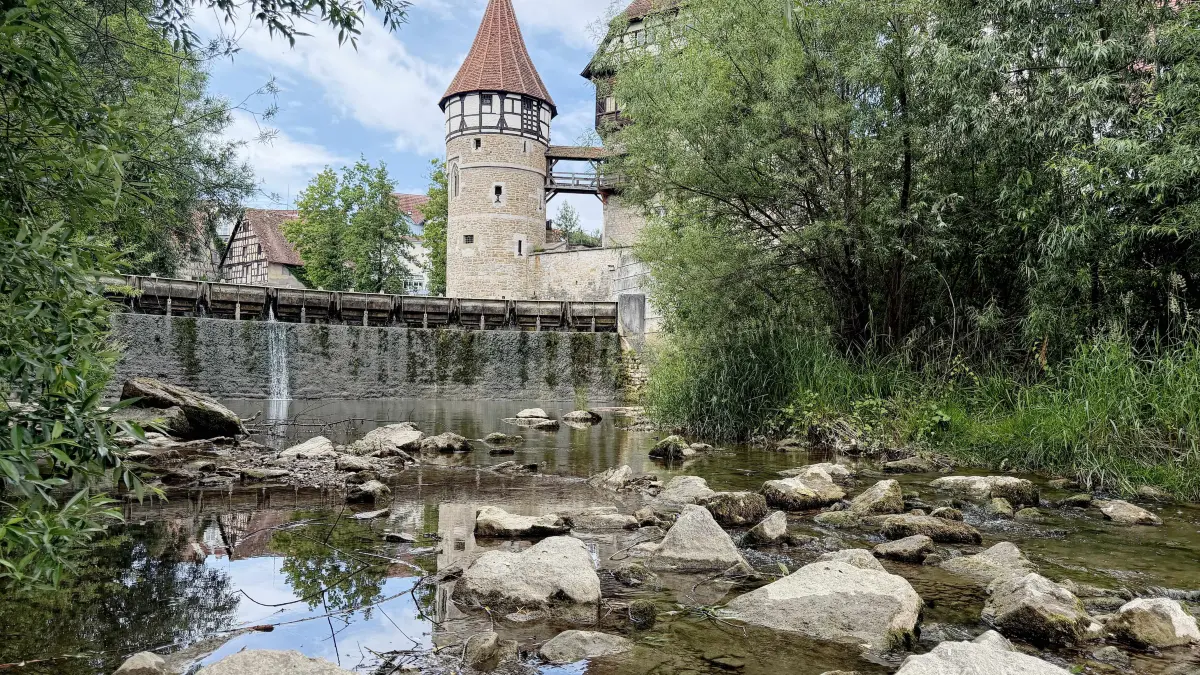 Eyach Niedrigwasser Balingen