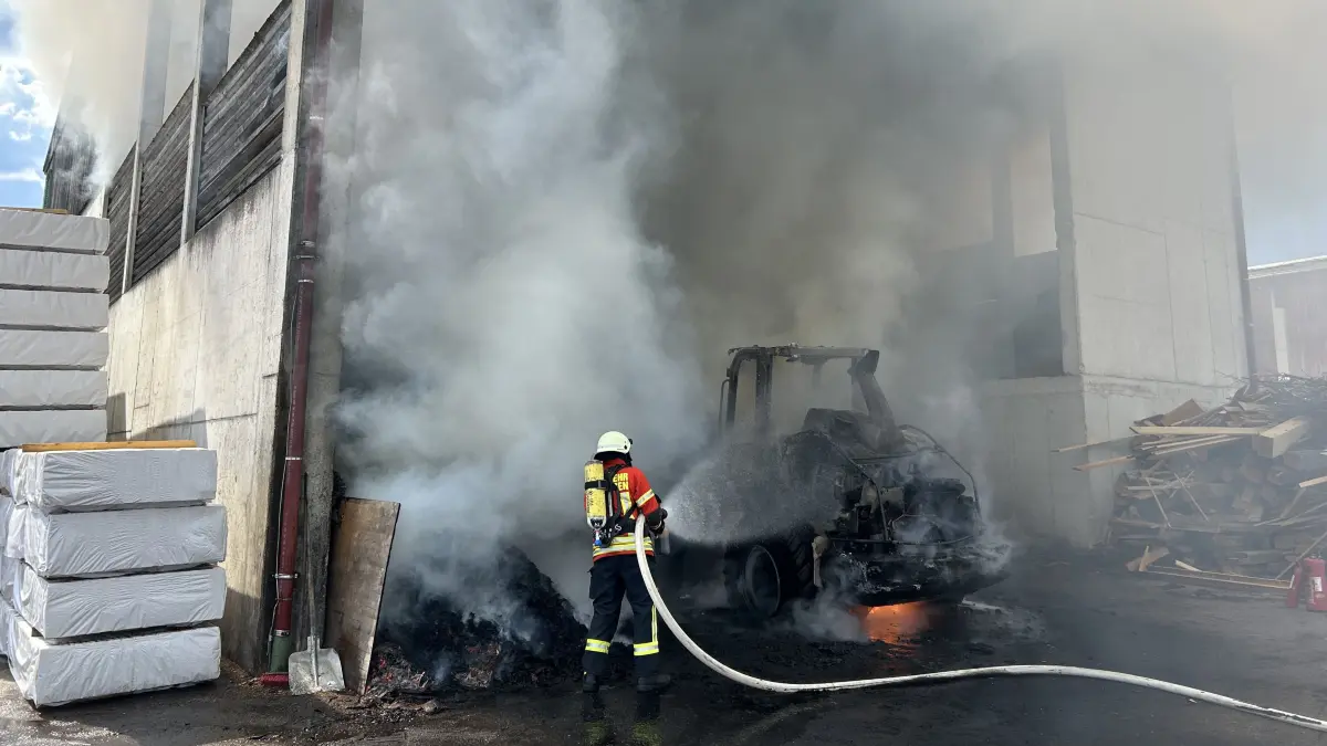 Brand in Sägewerk in Ellwangen