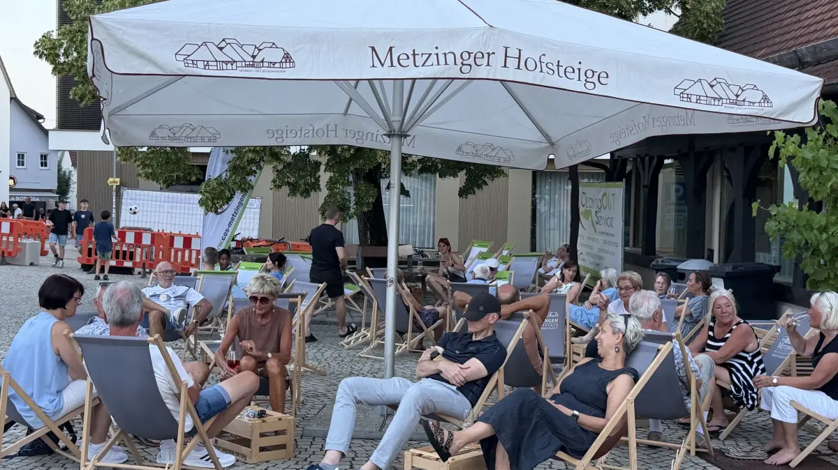 Chillen ist angesagt am Kelternplatz.