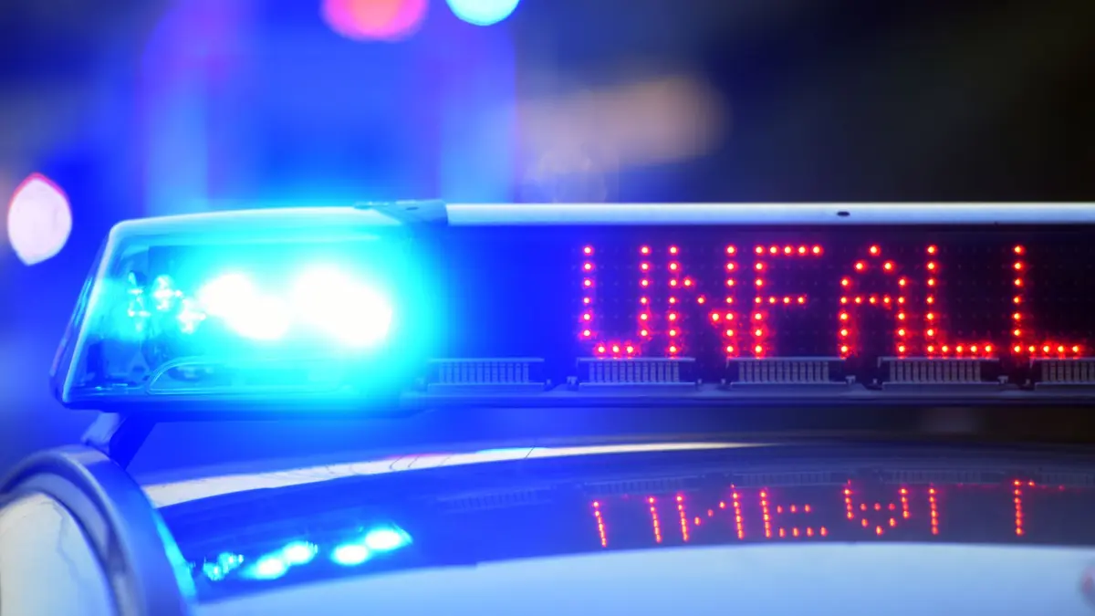 Polizei sichert Unfallstelle