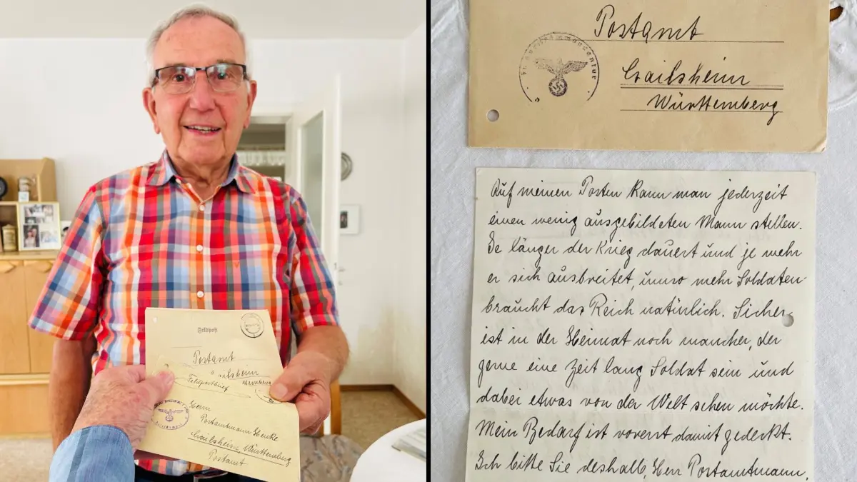 „Das ist für dich ein Glücksfall, dass du das noch erfährst“: Siegfried Rehbach aus Crailsheim kommt durch Zufall nach mehr als 80 Jahren an Feldpost seines Vaters Gotthilf.