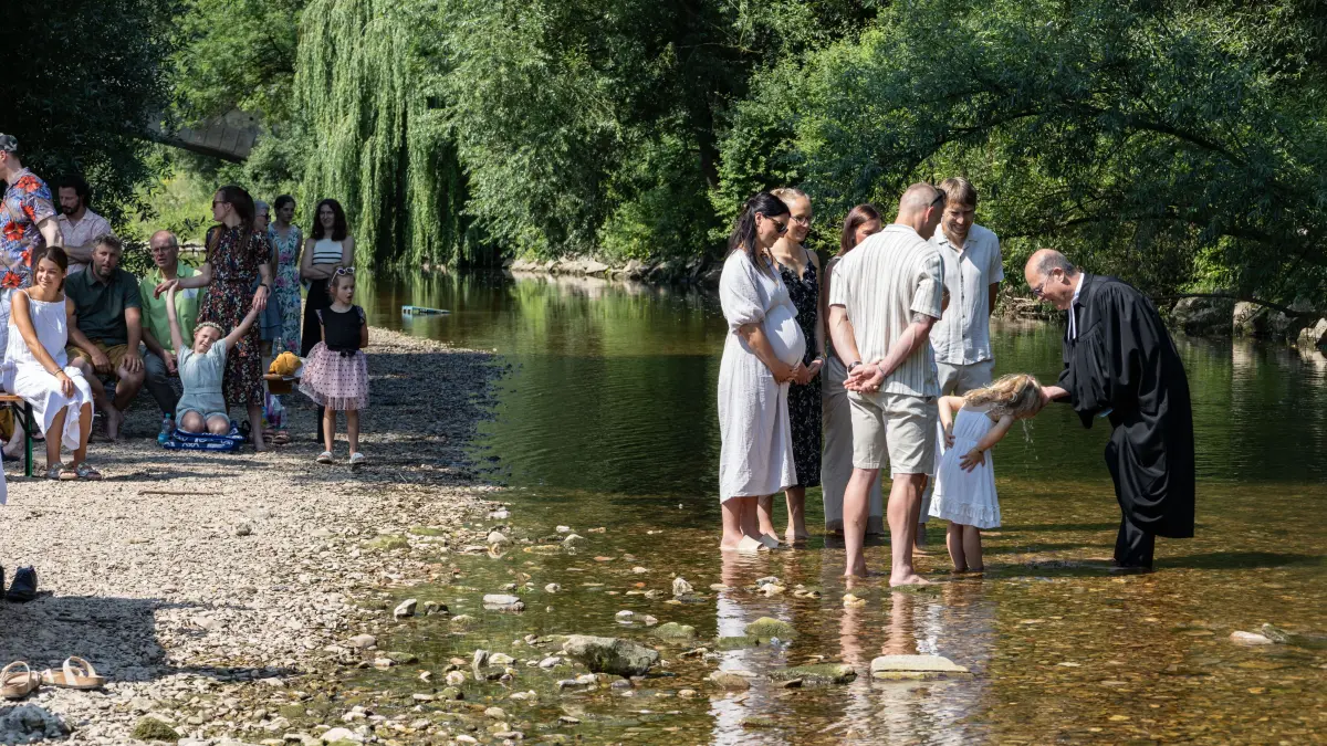 Uhingen ev. Kirchengemeinde Erstes Tauffest an der Fils