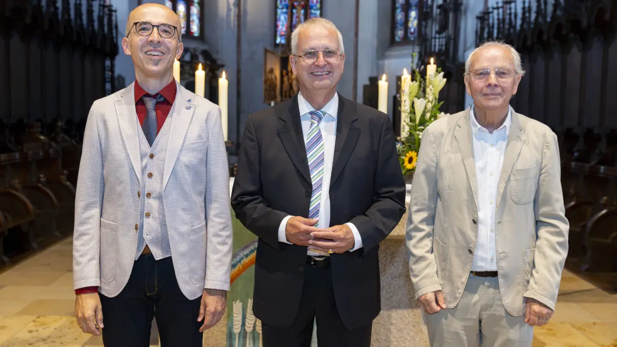 100. Orgelvesper in der Stadtkirche Geislingen - KMD Thomas Rapp, Pfarrer Dietrich Crüsemann, KMD Gerhard Klumpp