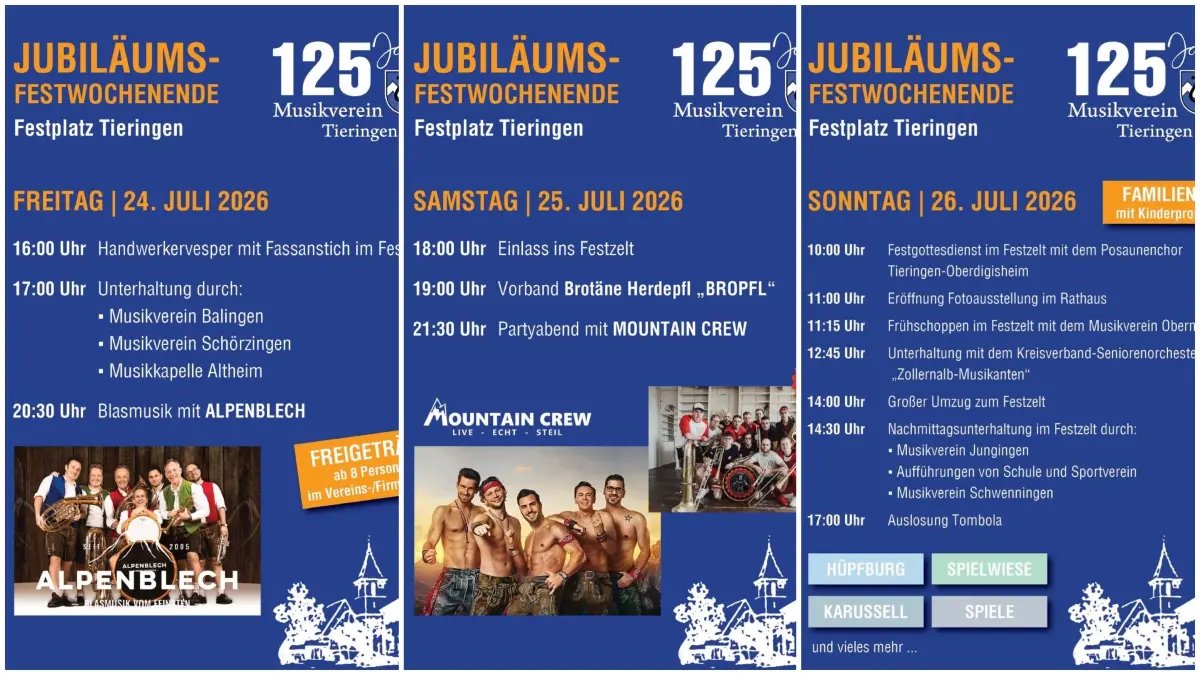 So sieht das Programm am Festwochenende aus.