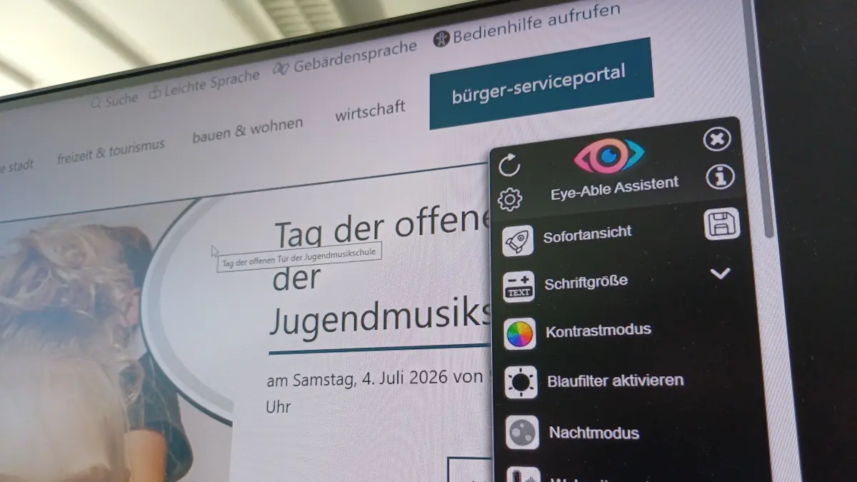 Homepage Balingen Barrierefreiheit IT