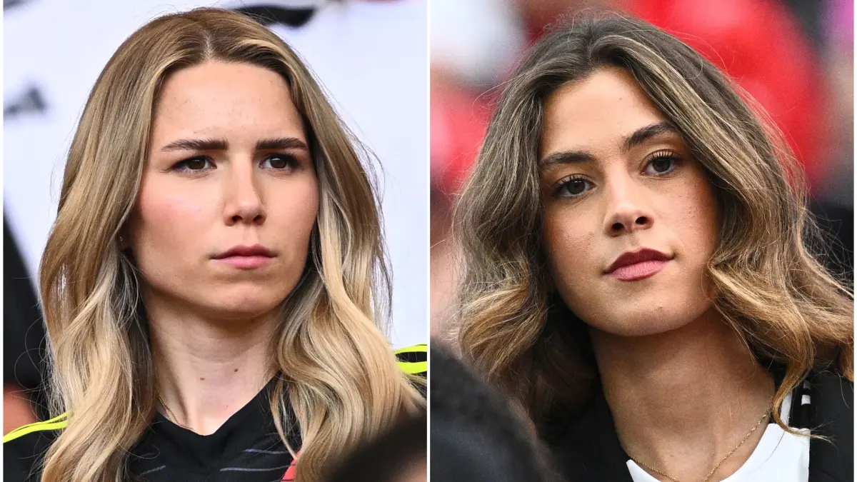 Zu den Spielerfrauen der deutschen Nationalmannschaft zählen Anika Neuer (Ehefrau von Manuel Neuer, l.) und Sophia Havertz (Ehefrau von Kai Havertz, r.).