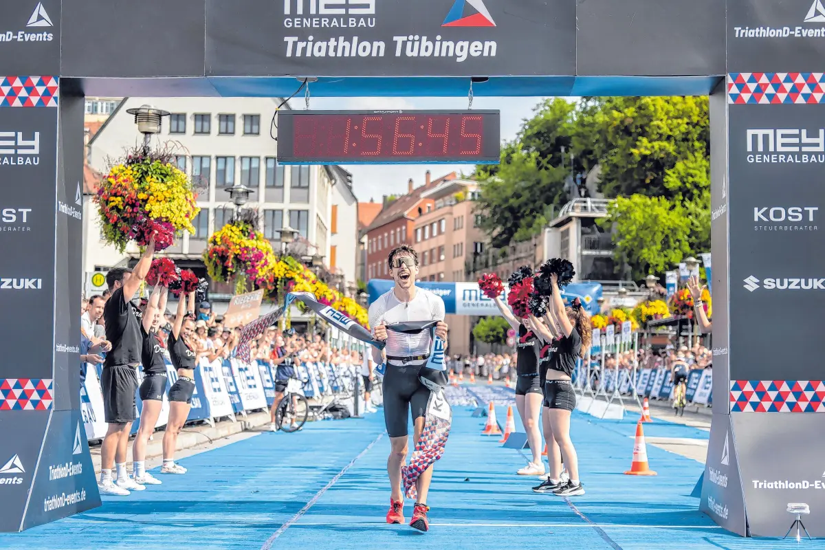 Mey Generalbau Triathlon Tübingen 2025.⇥Silas Stein