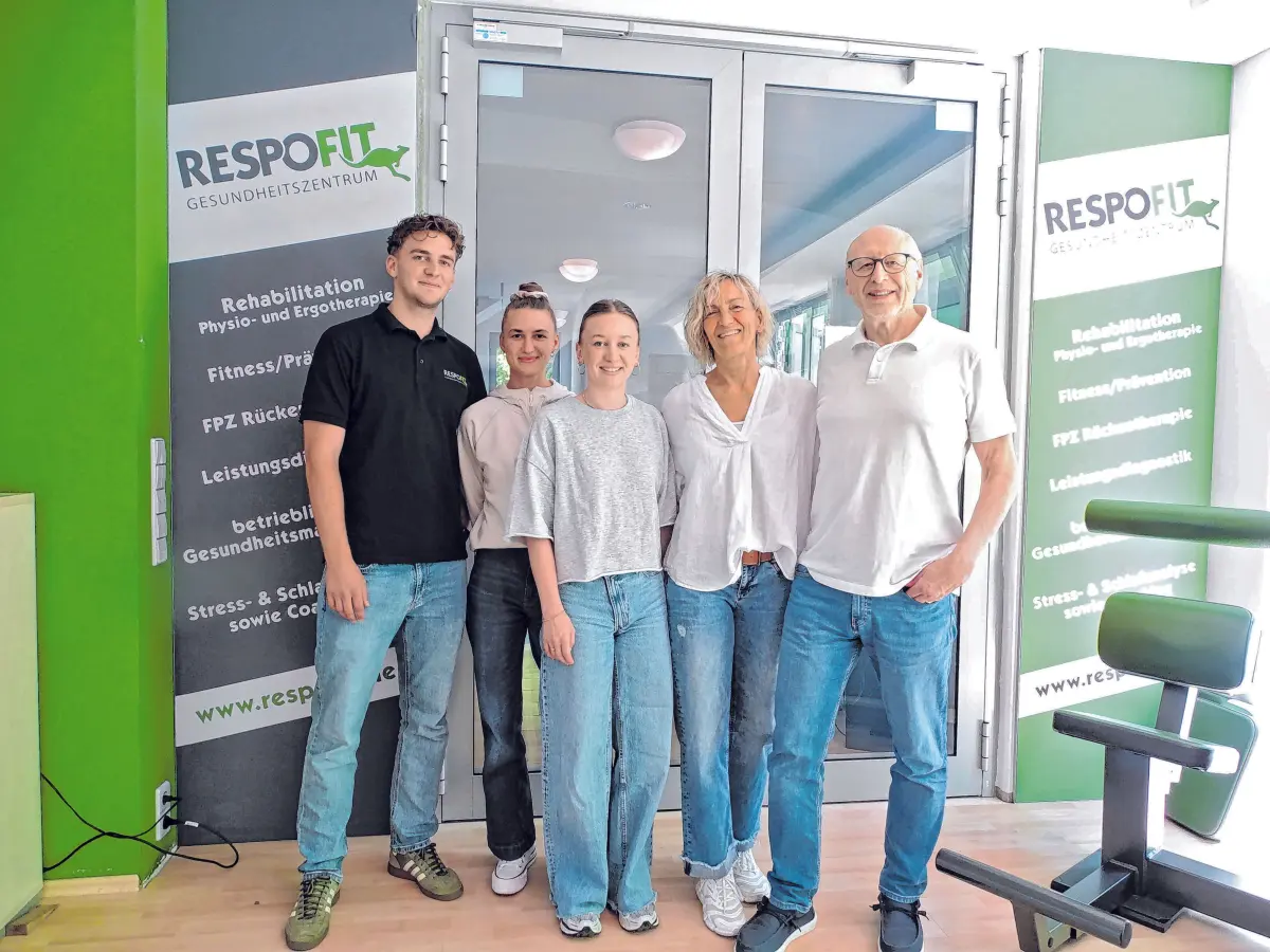 Die Familie Oechsle, von links: Sebastian Oechsle, Lisa-Maria Oechsle, Anna-Lena Oechsle, Brigitte Oechsle und Gerhard Oechsle⇥Foto: Patricia Jeanette Moser