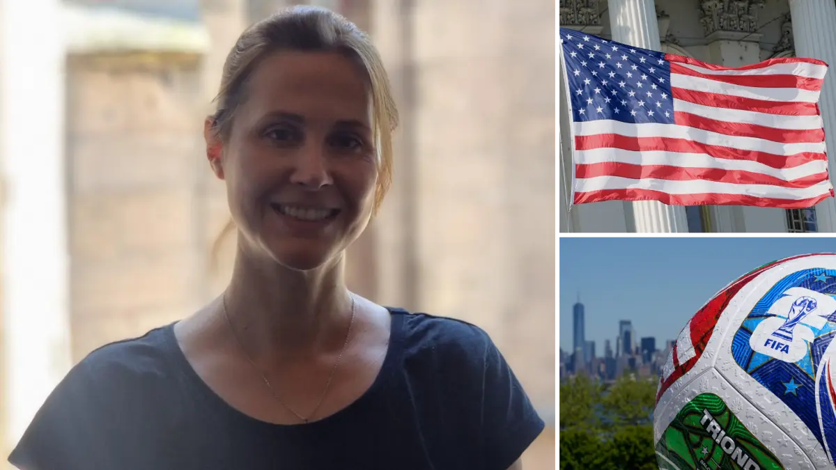 Sarah Rau hofft, dass die US-amerikanischen Fußballer weit kommen bei der WM. Aufgrund der späten Anstoßzeiten hat sie noch kein Match der USA gesehen.