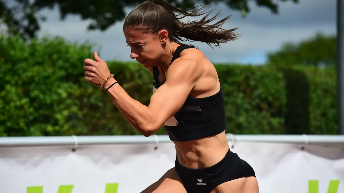 Jessica Koch vom TSV Crailsheim weist über 100 Meter eine Bestzeit von 11,77 Sekunden auf.