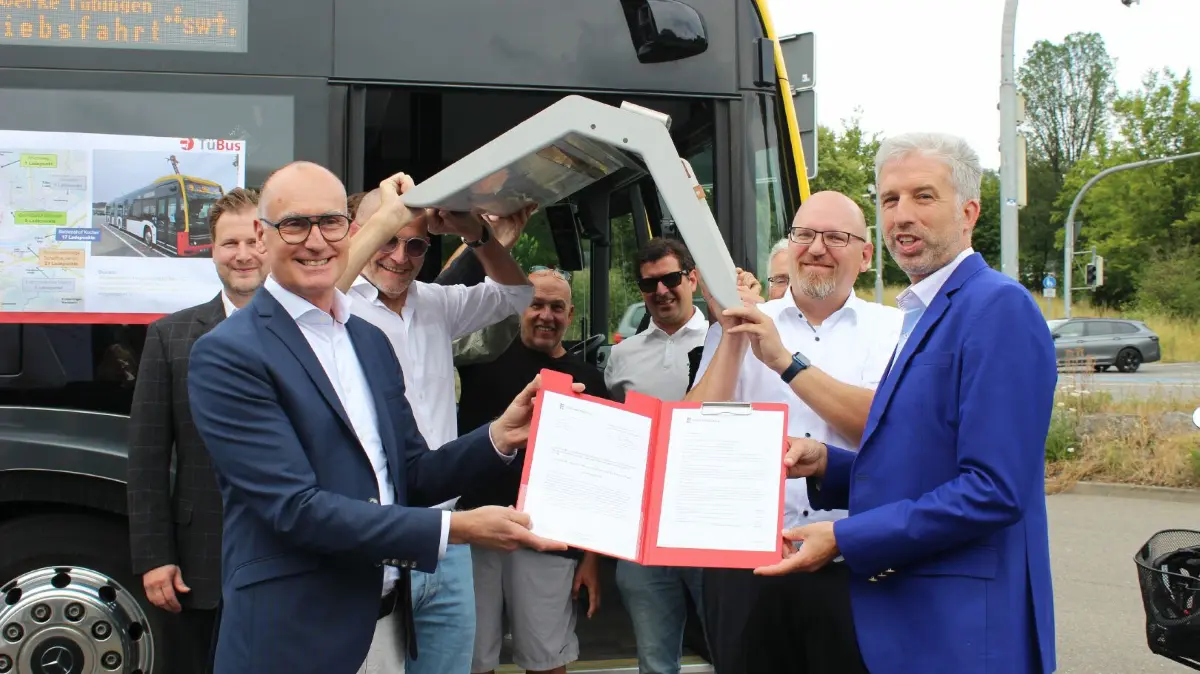 Tübingen Tübus ÖPNV E-Busse Ladeinfrastruktur Pantograph Pantograf