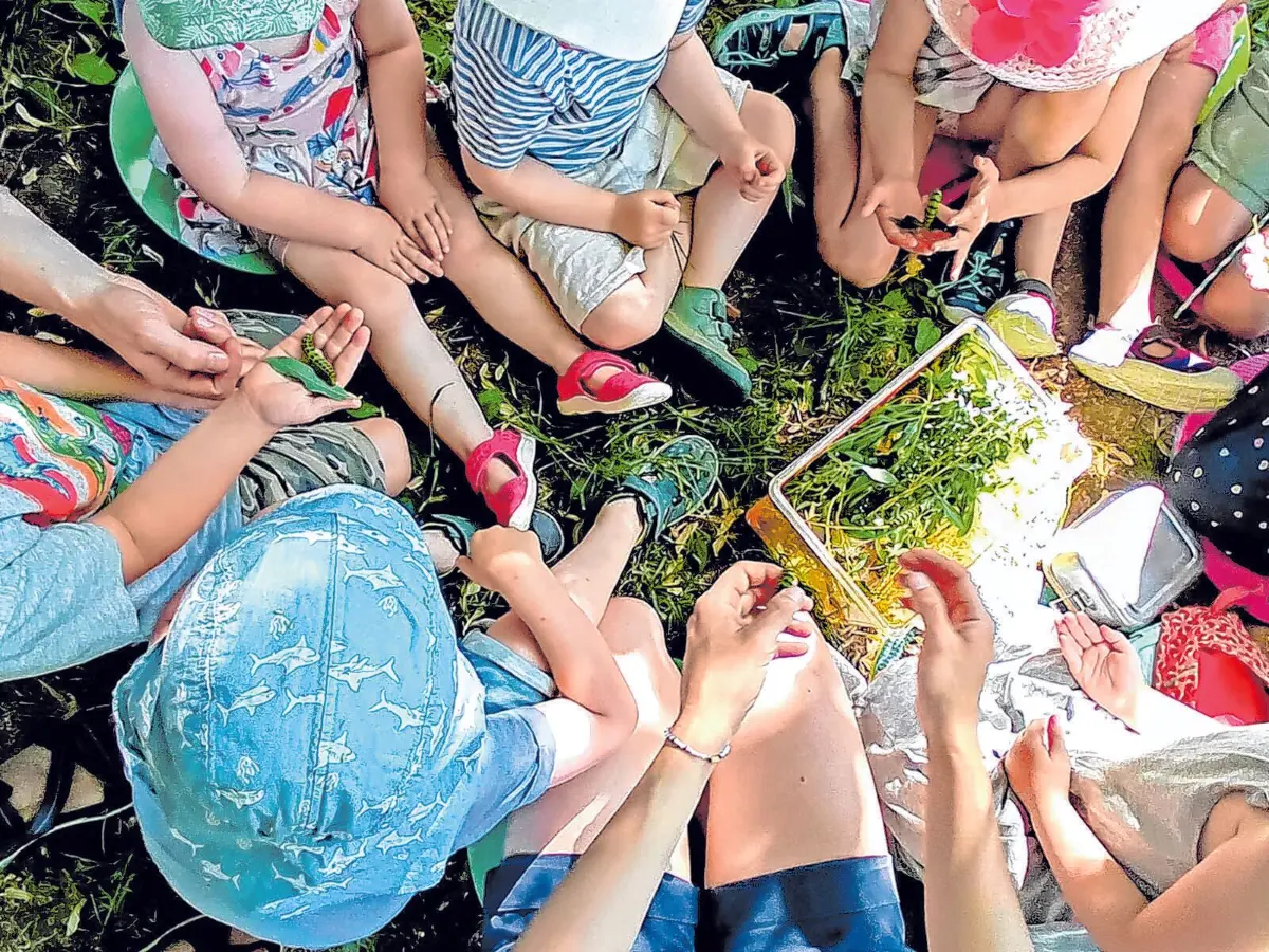 Spielerisch die Flora und Fauna kennenlernen: Für die Kleinsten ist der Spaß im Quartiersgarten garantiert. ⇥Fotos: privat