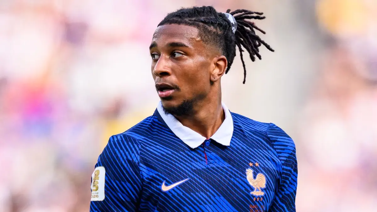 Michael Olise: 30.06.2026, USA, East Rutherford: Fußball, Männer: WM, Frankreich - Schweden, Finalrunde, Sechzehntelfinale, New-York-New-Jersey-Stadion, Michael Olise (Frankreich) in Aktion. (zu dpa: «Einer wie Zidane? Warum Olise ein Anti-Fußballer ist») Foto: Tom Weller/dpa +++ dpa-Bildfunk +++