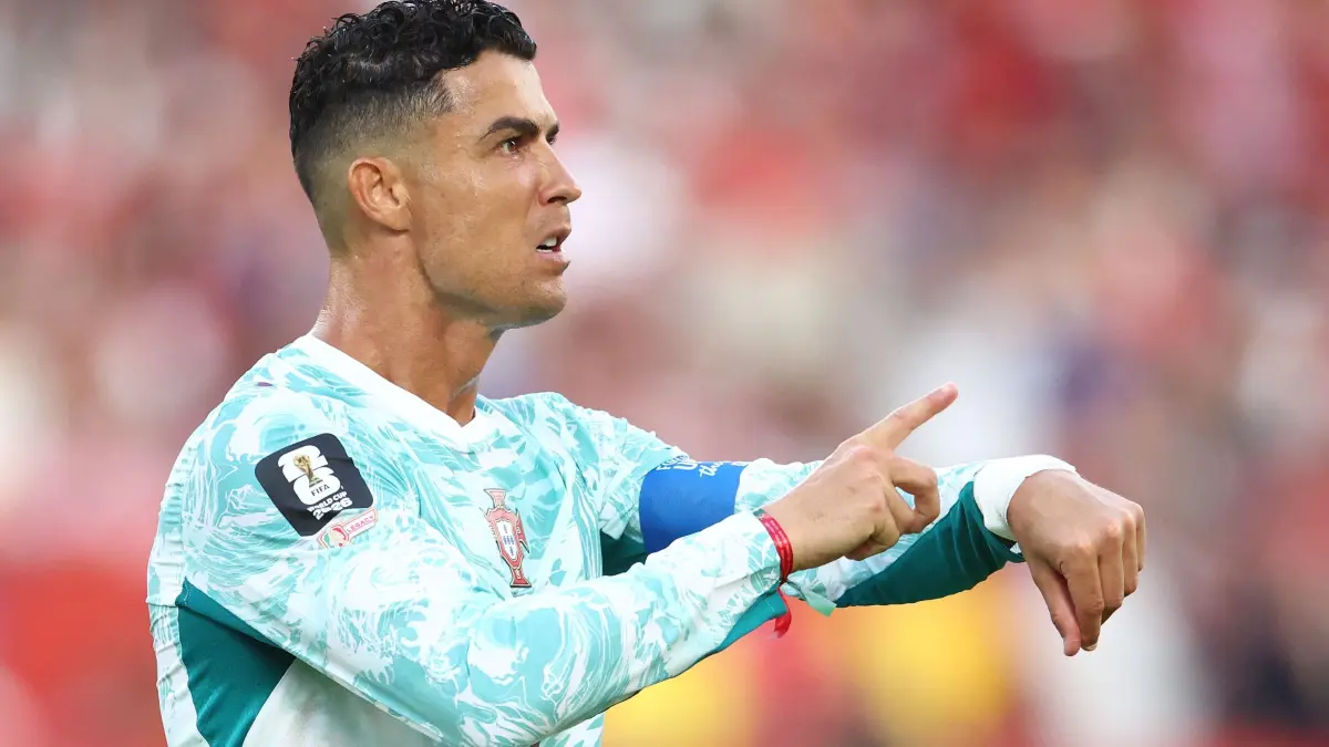 FBL-WC-2026-MATCH83-POR-CRO: Portugal's forward #07 Cristiano Ronaldo reacts during the 2026 World Cup round of 32 football match between Portugal and Croatia at the Toronto Stadium in Toronto on July 2, 2026. (Photo by Cole Burston / AFP)