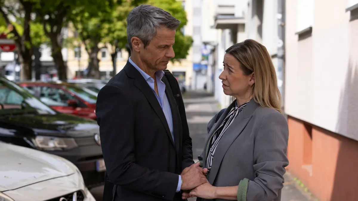 Ute (Isabell Hertel) und Benedikt (Jens Hajek) hoffen, dass Patrizia und Jori nicht zerbrechen.