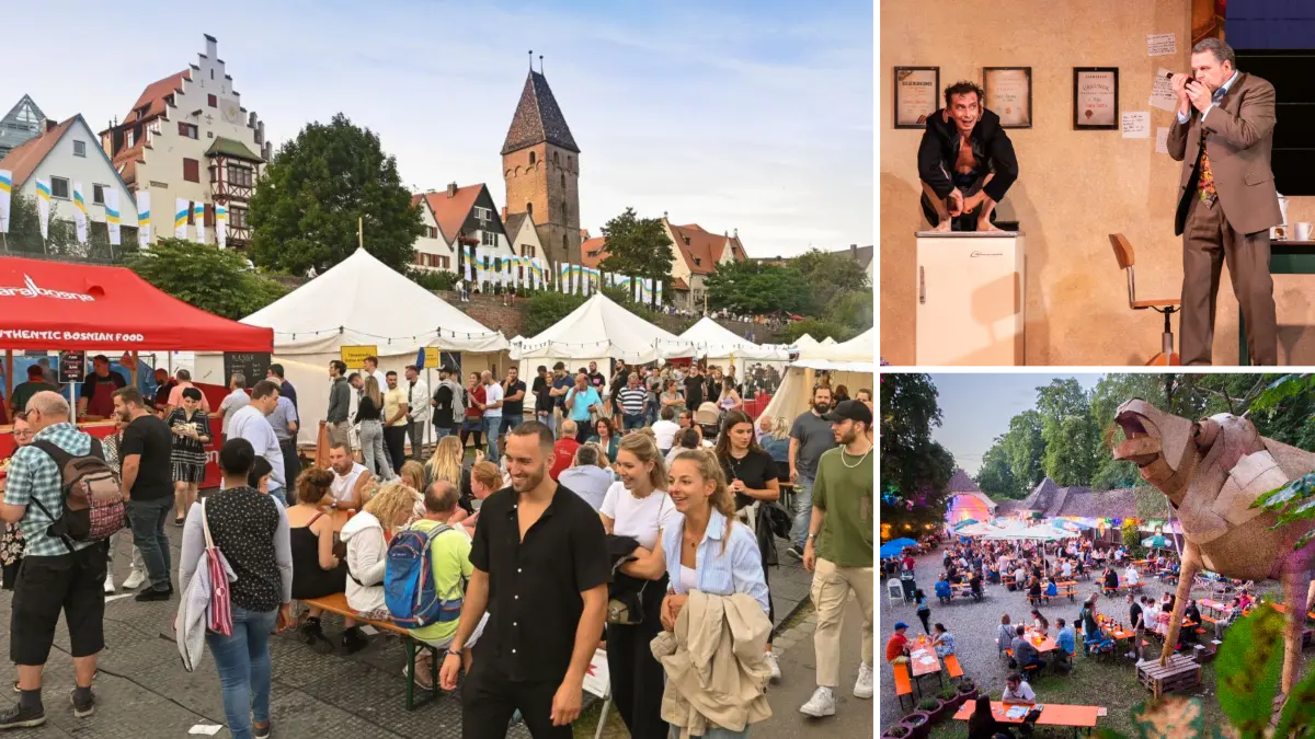 Veranstaltungen die am 4.7. und 5.7. in Ulm und Neu-Ulm geboten sind. Donaufest, Theater und Liederkranz.